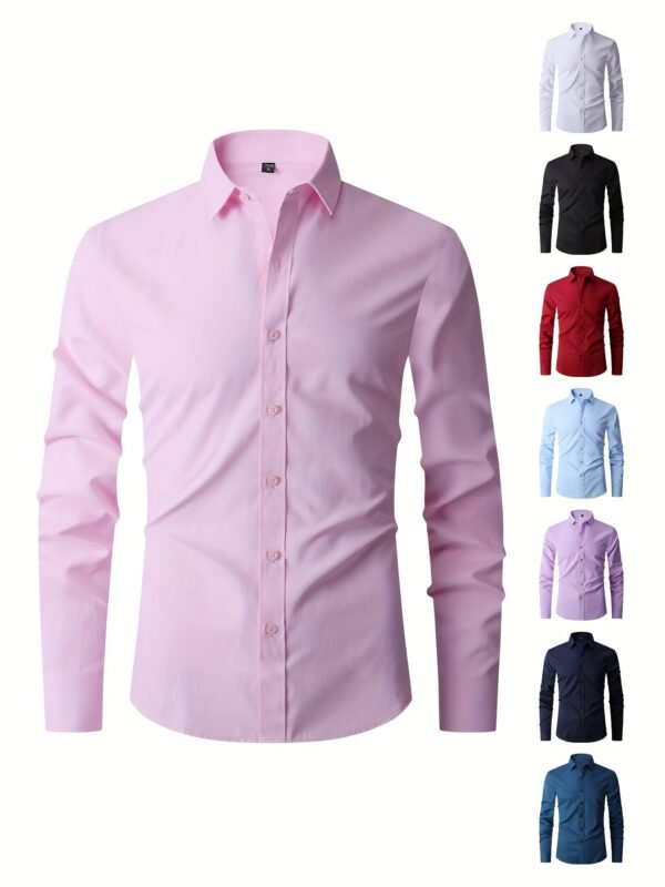 Men's Slim Fit Dress casual Shirt - Image 5