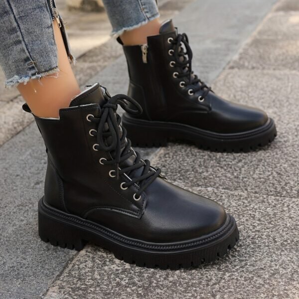 Women's Solid Color winter Boots - Image 3