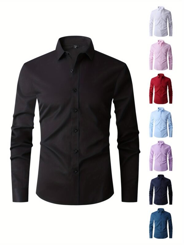 Men's Slim Fit Dress casual Shirt - Image 9
