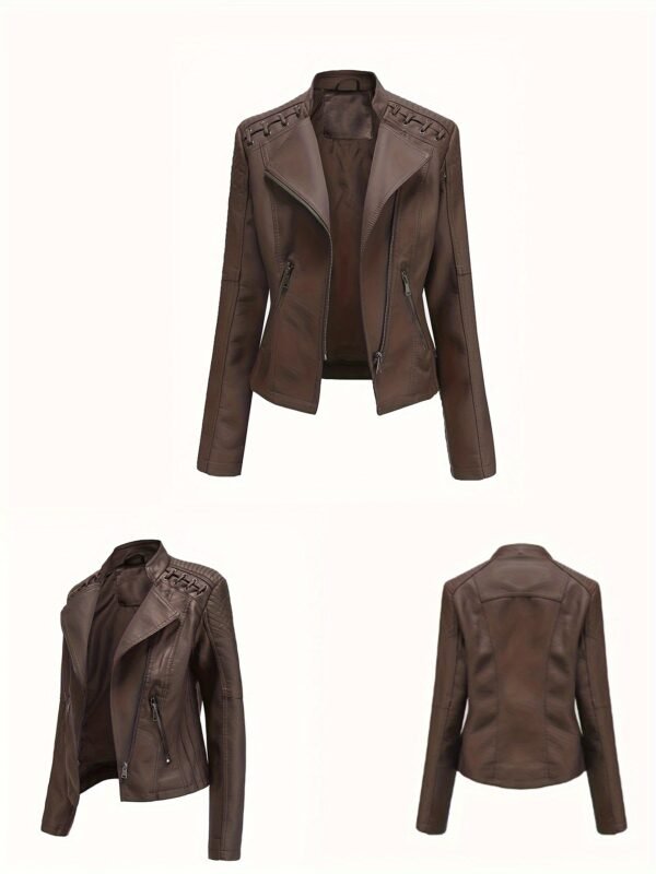 Women's Faux Leather Jacket - Image 7