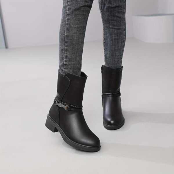 Women's Solid Color Winter Boots - Image 6