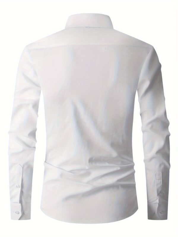 Mens Long Sleeve Slim Fit Dress Shirts - Image 10