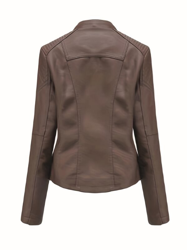 Women's Faux Leather Jacket - Image 3