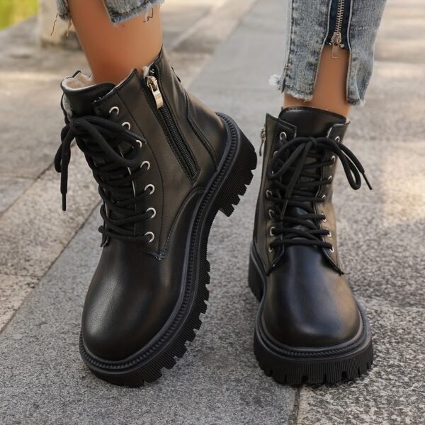 Women's Solid Color winter Boots - Image 4